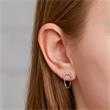 Ladies earrings with zirconia in sterling silver, rosé