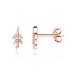 Ladies earrings in sterling silver, rosé with zirconia