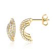 Ladies earstuds from gold-plated 925 silver zirconia
