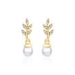 Pearl earrings made of gold-plated 925 silver