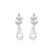 925 silver earrings with pearls and zirconia