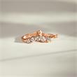 Ladies creoles in rose gold plated 925 silver zirconia
