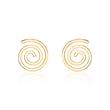 Spiral shaped earrings made of gold-plated 925 silver