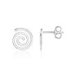 Ear studs for ladies spirals in sterling silver