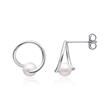 Stud earrings for ladies in sterling silver with pearl