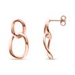 Stud earrings for ladies in sterling silver, rosé