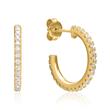 Earrings in gold plated 925 silver with zirconia