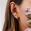 Flower earrings made of 925 silver with zirconia, colorful