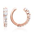 Ear cuffs for ladies in 925 sterling silver, rose, cubic zirconia