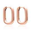 Ladies square earrings in rose gold plated 925 silver