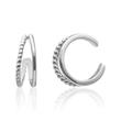 Ladies double row ear cuffs in 925 sterling silver