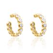 Vergoldete 925er Silber Ear Cuffs für Damen, Zirkonia