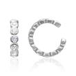 Ladies ear cuffs in 925 sterling silver with zirconia