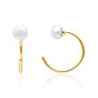 Ladies ear cuffs in 925 sterling silver, gold, freshwater pearls