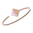 Brazalete ellen para mujer en acero inoxidable chapado en oro rosa