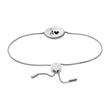 Pulsera kariana para mujer en acero inoxidable con cristal