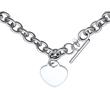 Modern Silver Necklace With Heart Pendant