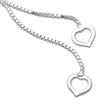 Exclusive silver necklace with heart pendants