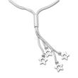 Exclusive silver necklace with star pendants