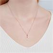 Rose gold plated silver necklace pendant and pearl