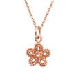 Rose Gold-Plated Silver Necklace With Flower Pendant