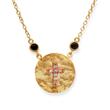 Gold plated sterling silver necklace with cross pendant