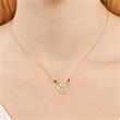 Gold plated sterling silver necklace with cross pendant