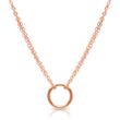 Ketting ronde hanger roségoud verguld