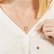 Rose gold plated necklace sterling silver Y-shaped