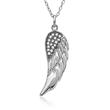 Necklace with pendant sterling silver zirconia