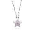 Necklace sterling silver with star zirconia