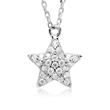 Necklace sterling silver with star zirconia