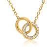 Sterling silver necklace gold plated circles