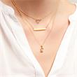 8ct gold letter pendant S with zirconia