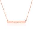 Necklace sterling silver rose gold plated engraving