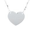 Engravable heart chain in sterling sterling silver