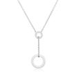 Sterling sterling silver zirconia ceramic necklace for ladies