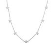 Necklace stars in sterling sterling silver with zirconia