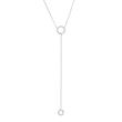 Y-necklace made of sterling sterling silver with zirconia