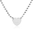 Sterling silver heart chain with gravure option