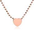 Engravable heart necklace in rose gold-plated sterling silver