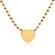 Heart chain in sterling silver gold plated with engraving option