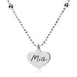 Sterling silver necklace heart with engraving possibility
