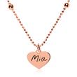 Rosegold-plated sterling silver necklace heart engravable