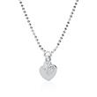 Heart chain in sterling silver engravable with zirconia