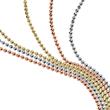 Tricolore 925 sterling zilveren ketting met meerdere strengen