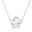 Flower necklace in sterling sterling silver