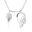 Chain angel wings made of sterling silver with zirconia