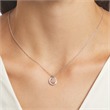 Necklace in sterling silver with zirconia gravure option