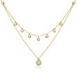 Necklace in gold-plated 925 silver with zirconia